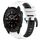 Per cinturino sportivo in silicone bicolore Garmin Descent Mk3i 43mm 20mm (bianco + nero) Per cinturino sportivo in silicone bicolore Garmin Descent Mk3i 43mm 20mm (bianco + nero)