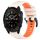 Per cinturino sportivo in silicone bicolore Garmin Descent Mk3i 43mm 20mm (Starlight + arancione) Per cinturino sportivo in silicone bicolore Garmin Descent Mk3i 43mm 20mm (Starlight + arancione)