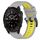 Per cinturino sportivo in silicone bicolore Garmin Descent Mk3i 51mm 26mm (grigio + giallo)