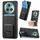Per Honor Magic5 Custodia per telefono con supporto pieghevole per carta in fibra di carbonio (nera) Per Honor Magic5 Custodia per telefono con supporto pieghevole per carta in fibra di carbonio (nera)