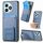 Per Honor X50i+ Custodia per telefono con supporto pieghevole per carta in fibra di carbonio (blu) Per Honor X50i+ Custodia per telefono con supporto pieghevole per carta in fibra di carbonio (blu)