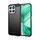 Custodia per telefono TPU in fibra di carbonio con texture spazzolata per Honor X8b (nera)