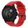 Per cinturino per orologio Garmin Descent G1 / G1 Solar tinta unita nero con fibbia in silicone a sgancio rapido (rosso)