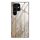 Custodia per telefono in vetro con venature del legno per Samsung Galaxy S24 Ultra 5G (grigio)