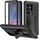 Custodia per telefono con supporto impermeabile per fotocamera scorrevole R-JUST per Samsung Galaxy S24 Ultra 5G (nero)