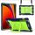 Custodia per tablet PC ibrida in silicone con robot per Samsung Galaxy Tab S9 FE+ / S9+ (giallo scuro verde)