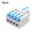 Morsettiera a connessione rapida con splitter per collegamento mini cavo D1-4 a pressione (blu)