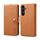 Custodia per telefono in pelle stile portafoglio con texture in pelle di vacchetta Denior per Samsung Galaxy S23 5G (cachi) Custodia per telefono in pelle stile portafoglio con texture in pelle di vacchetta Denior per Samsung Galaxy S23 5G (cachi)