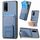 Custodia pieghevole per telefono con supporto pieghevole per borsa in fibra di carbonio per vivo Y20 (blu) Custodia pieghevole per telefono con supporto pieghevole per borsa in fibra di carbonio per vivo Y20 (blu)