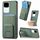 Per vivo S18 Custodia per telefono con supporto pieghevole per carta in fibra di carbonio (verde)