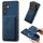 Custodia magnetica per telefono retrò in pelle per Samsung Galaxy S24 5G (blu)