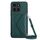 Custodia per telefono RFID con texture rombica per Honor X6a con cordino lungo (verde) Custodia per telefono RFID con texture rombica per Honor X6a con cordino lungo (verde)