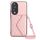 Custodia per telefono RFID con struttura rombica per Honor 90 con cordino lungo (oro rosa) Custodia per telefono RFID con struttura rombica per Honor 90 con cordino lungo (oro rosa)