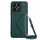 Custodia per telefono RFID con texture rombica per Honor X8a con cordino lungo (verde) Custodia per telefono RFID con texture rombica per Honor X8a con cordino lungo (verde)