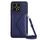Custodia per telefono RFID con texture rombica per Honor X8a con cordino lungo (viola scuro) Custodia per telefono RFID con texture rombica per Honor X8a con cordino lungo (viola scuro)