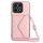 Custodia per telefono RFID con struttura rombica per Honor X8a con cordino lungo (oro rosa) Custodia per telefono RFID con struttura rombica per Honor X8a con cordino lungo (oro rosa)