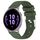 Per cinturino in silicone liscio tinta unita Garmin Active 5 da 20 mm (verde militare)