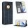 Custodia per telefono in pelle con texture retrò con fibbia magnetica per Honor X9b 5G (blu) Custodia per telefono in pelle con texture retrò con fibbia magnetica per Honor X9b 5G (blu)