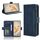 Custodia in pelle per vivo V29E / Y200 5G con texture di vitello e slot per schede (blu)
