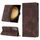 Custodia per telefono in pelle goffrata per Samsung Galaxy S24 5G (marrone)