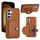 Custodia per telefono in pelle antiurto per Samsung Galaxy S24 5G con portacarte (marrone) Custodia per telefono in pelle antiurto per Samsung Galaxy S24 5G con portacarte (marrone)