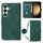 Per Samsung Galaxy S24 5G Custodia a tracolla in pelle con vibrazione 3D in rilievo (verde scuro) Per Samsung Galaxy S24 5G Custodia a tracolla in pelle con vibrazione 3D in rilievo (verde scuro)
