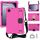 Per Samsung Galaxy Tab A9+ 11 X216B Custodia per tablet PC ibrida EVA a nido d'ape con cinturino (rosa rosso + nero) Per Samsung Galaxy Tab A9+ 11 X216B Custodia per tablet PC ibrida EVA a nido d'ape con cinturino (rosa rosso + nero)