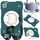 Per Samsung Galaxy Tab A9 8.7 2023 Custodia tablet PC ibrida in silicone con tracolla (verde nerastro) Per Samsung Galaxy Tab A9 8.7 2023 Custodia tablet PC ibrida in silicone con tracolla (verde nerastro)