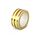 Adesivo autoadesivo in PVC impermeabile per piastrelle dorate da 2,5 cm x 5 m (Oro)