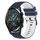 Per Huawei Watch GT2 42mm 20mm Cinturino in silicone bicolore a scacchi (blu scuro + bianco) Per Huawei Watch GT2 42mm 20mm Cinturino in silicone bicolore a scacchi (blu scuro + bianco)