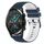 Per Huawei Watch 2 Cinturino in silicone bicolore a scacchi da 20 mm (blu scuro + bianco)
