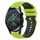 Per Huawei Watch 2 Cinturino in silicone bicolore a scacchi da 20 mm (verde lime + nero) Per Huawei Watch 2 Cinturino in silicone bicolore a scacchi da 20 mm (verde lime + nero)