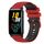 Cinturino per orologio in silicone bicolore a scacchi da 20 mm For Honor Watch ES (rosso + nero)