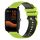 Per Xiaomi Haylou GST LS09B Cinturino per orologio in silicone bicolore a scacchi da 22 mm (verde lime + nero)