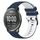 Per Xiaomi Haylou RT LS05S Cinturino per orologio in silicone bicolore a scacchi da 22 mm (blu scuro + bianco) Per Xiaomi Haylou RT LS05S Cinturino per orologio in silicone bicolore a scacchi da 22 mm (blu scuro + bianco)