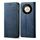 Custodia per telefono in pelle flip con texture denim per Honor Magic6 Lite / X9b 5G (blu)