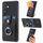 Custodia per telefono a portafoglio con carta ad anello retrò per Samsung Galaxy S24 5G (nera)