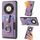 Custodia per telefono a portafoglio con carta ad anello retrò per Honor X9b (viola) Custodia per telefono a portafoglio con carta ad anello retrò per Honor X9b (viola)