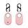 Per Samsung Galaxy SmartTag2 con custodia protettiva in silicone con portachiavi, stile: fibbia S rosa Per Samsung Galaxy SmartTag2 con custodia protettiva in silicone con portachiavi, stile: fibbia S rosa