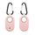 Per Samsung Galaxy SmartTag2 con custodia protettiva in silicone con portachiavi, stile: fibbia D rosa Per Samsung Galaxy SmartTag2 con custodia protettiva in silicone con portachiavi, stile: fibbia D rosa
