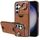 Per Samsung Galaxy S24 5G Custodia per telefono con anello per slot per scheda di vitello (marrone)
