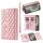 Custodia per telefono in pelle rombica con portafoglio multi-scheda con cerniera per Samsung Galaxy S24 5G (oro rosa) Custodia per telefono in pelle rombica con portafoglio multi-scheda con cerniera per Samsung Galaxy S24 5G (oro rosa)