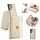 Per Samsung Galaxy S24+ 5G Custodia a tracolla multifunzionale con cerniera Portafoglio in pelle Litchi (Beige)