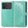 Custodia per telefono in pelle goffrata con fiori mandala per Xiaomi Redmi K70 (verde) Custodia per telefono in pelle goffrata con fiori mandala per Xiaomi Redmi K70 (verde)