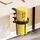 Tavolo in ferro Portabicchieri Portaoggetti per tazze Scaffale fisso per scrivania in dormitorio per ufficio (nero)