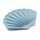 Portasapone in silicone drenabile 15x12,5x1,5 cm Senza foro Deflettore Portasapone a forma di conchiglia Portasapone antiscivolo (Blu latte)