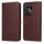 Custodia per telefono in pelle flip con texture classica in vitello per Honor 90 GT (marrone)
