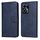 Custodia per telefono in pelle flip con texture classica in vitello per Honor 90 GT (blu)