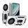 Custodia per telefono PC ibrida TPU Camshield Robot per Honor X50 5G (argento) Custodia per telefono PC ibrida TPU Camshield Robot per Honor X50 5G (argento)