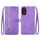 Custodia per telefono in pelle con cerniera fiore in rilievo per Honor X5 Plus (viola) Custodia per telefono in pelle con cerniera fiore in rilievo per Honor X5 Plus (viola)